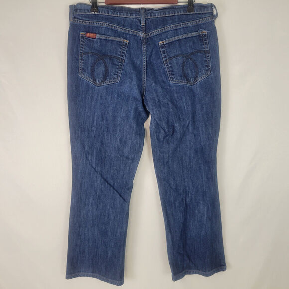 Jordache Jeans Womens 16 Blue Mid Rise Denim Bootcut Medium Wash W35 x L26 - Picture 2 of 16